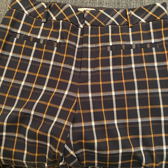 Anthropologie The Essential Slim Kick Flare Cropped Plaid pants size 12 - Picture 7 of 7